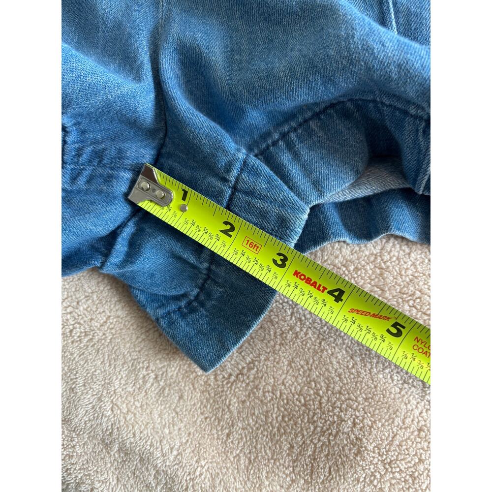 Veronica Beard Jean Denim Long Sleeve Zip Front Romper Blue S - Picture 9 of 10